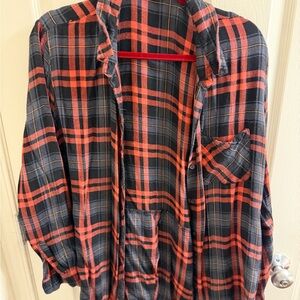 beachlunchlounge Red and Black Checkered Shirt